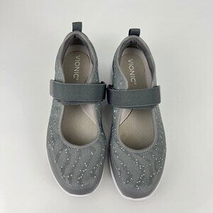Vionic Sky Jessica Women 8 wide Mary Jane Flats Walking Comfort Shoes Orthopedic